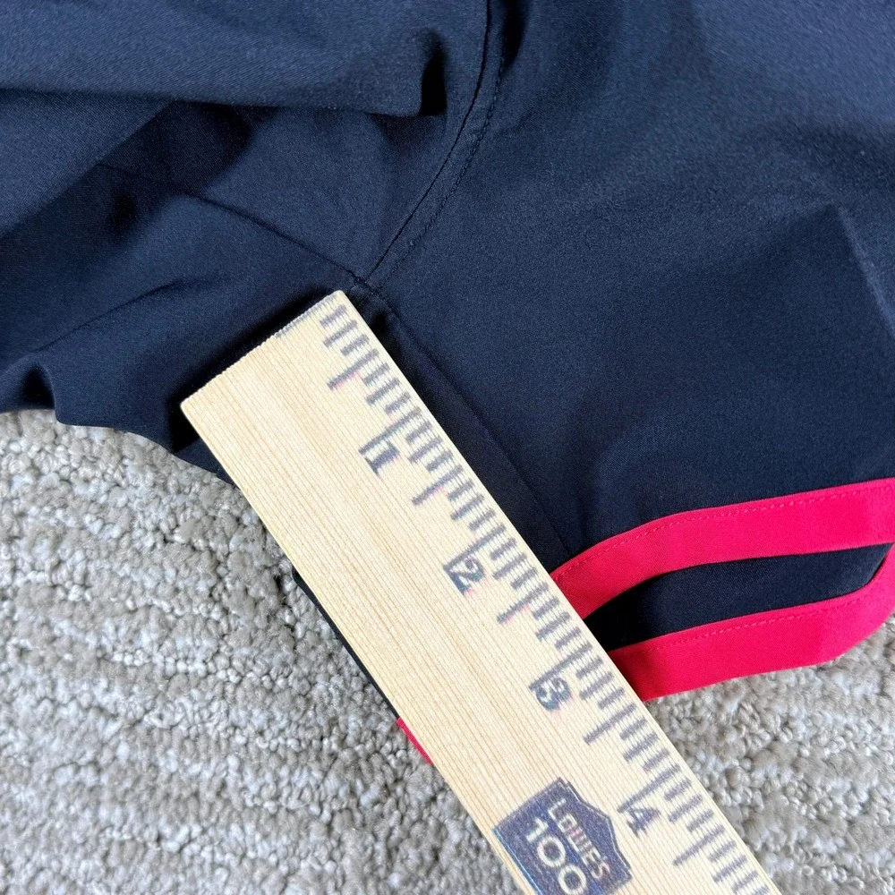 Under Armour HeatGear Running Shorts Mesh Trim Black Pink Large Polyester Womens